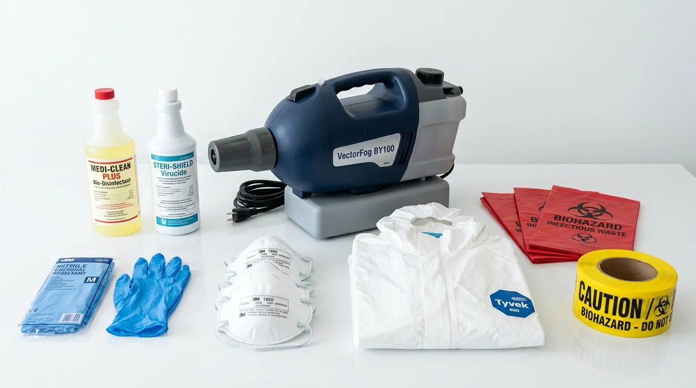 Professional biohazard remediation crew working in Boulder Hill