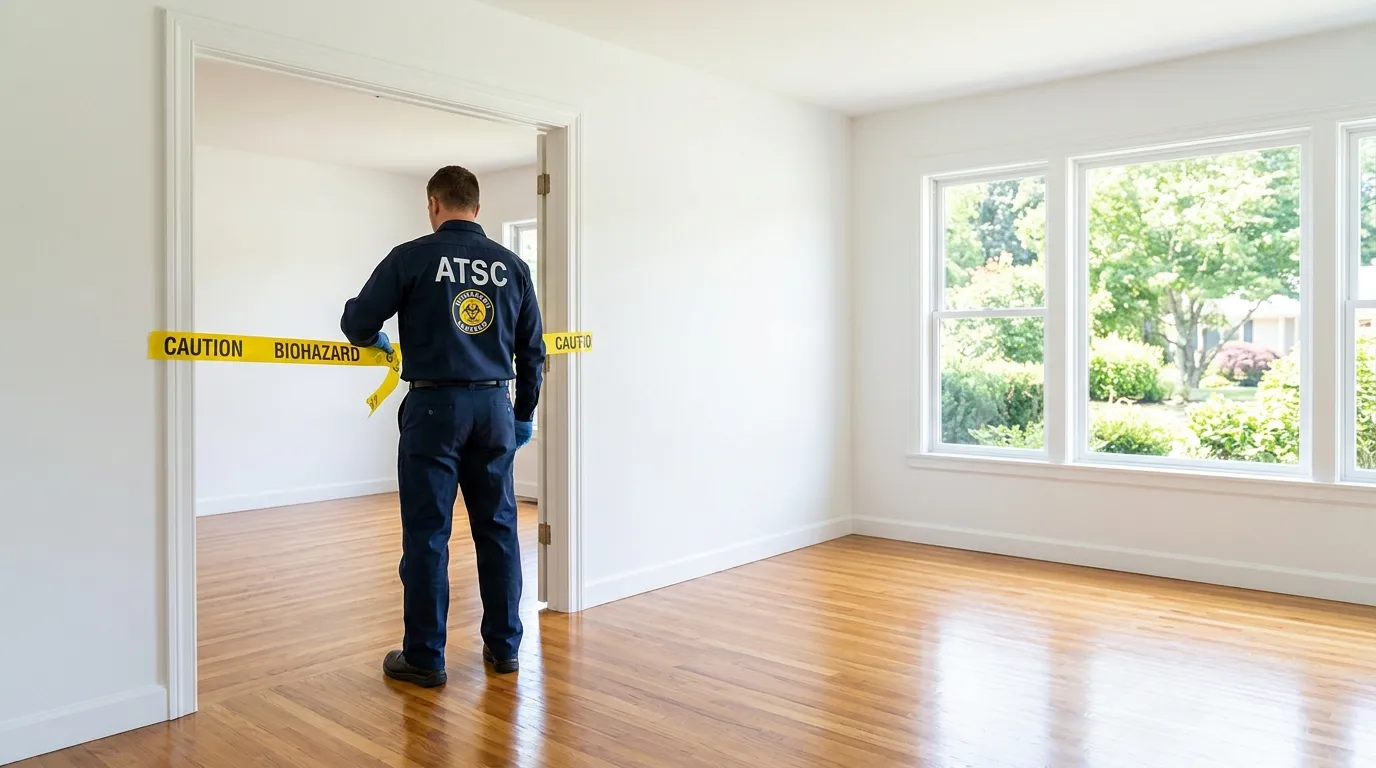 Certified biohazard cleanup crew performing Trauma Scene Cleanup in Boulder Hill